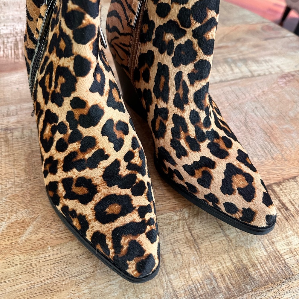 Franco Fortini Animal Print Ankle Booties